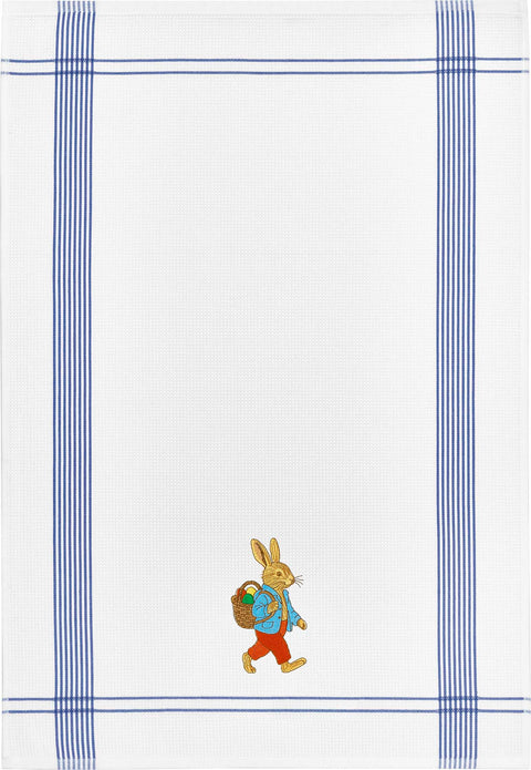 Geschirrtuch "Hase mit Ostereier Korb"