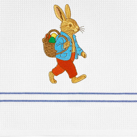 Geschirrtuch "Hase mit Ostereier Korb"