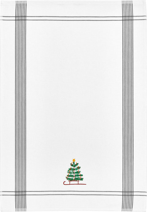 Geschirrtuch "Christbaum auf Schlitten"