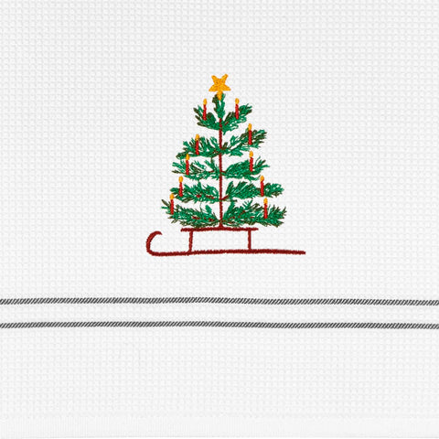 Geschirrtuch "Christbaum auf Schlitten"