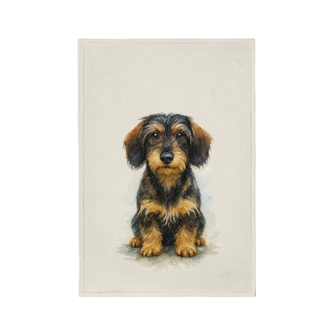 Geschirrtuch Muster "Rauhaardackel Single"