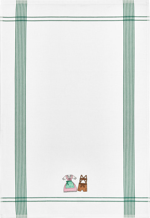 Geschirrtuch "Dirndl und Lederhose"